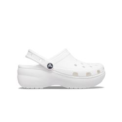 Crocs platform clog cream