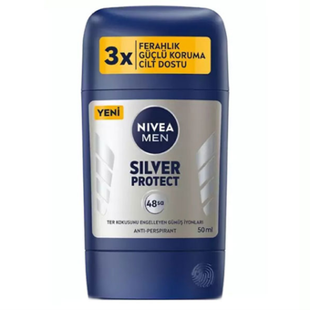 مام استیکی مردانه سیلور پروتکت نیوا Nivea Silver Protect Stick Deodorant 50Ml