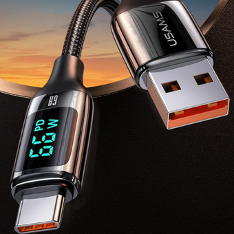 کابل شارژ تایپ سی با نمایشگر یوسمز مدل US-SJ544
