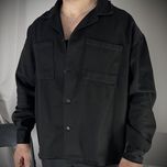 کت باکسی کتان مشکی