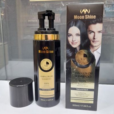 بهترین شامپو رنگ فوری اورجینال مون شاین رنگ مشکی 500 میل