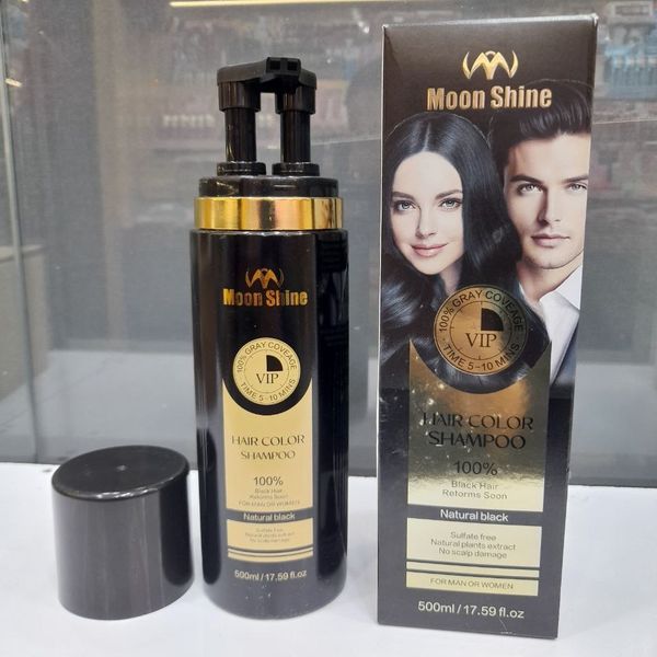 بهترین شامپو رنگ فوری اورجینال مون شاین رنگ مشکی 500 میل