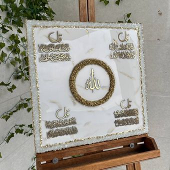 تابلو چهارقل طرح ماربل مدرن و دستساز