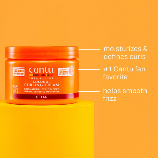 کرم فر کننده شی باتر کنتو Cantu Coconut Curling Cream with Shea Butter
