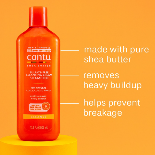 شامپو موی فر کنتو حاوی شی باتر فری سولفات Cantu Cantu Shea Butter Shampoo