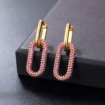 گوشواره حلقه با پلاک زیرکنیا