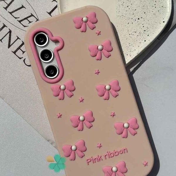 قاب سامسونگ پاپیون صورتی سیلیکونی