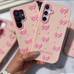 قاب سامسونگ پاپیون صورتی سیلیکونی