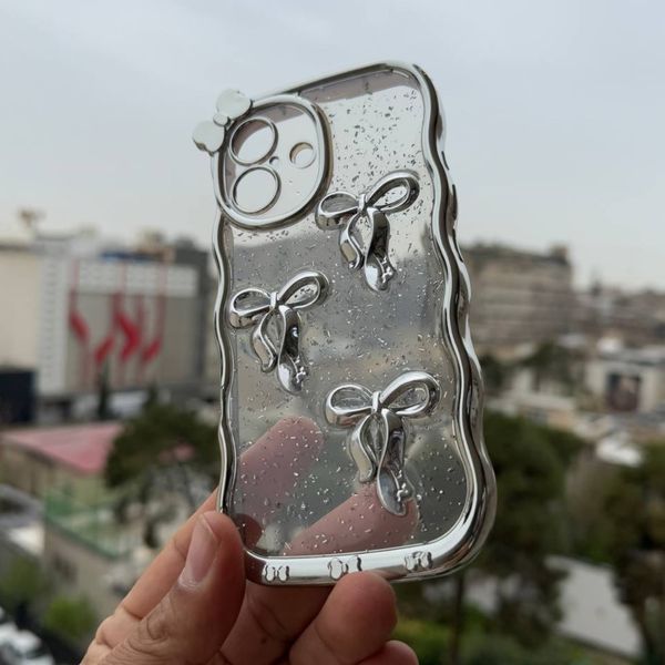 قاب سه پاپیون نقره ای شاین