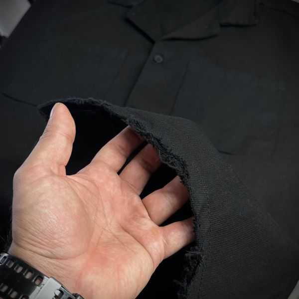 کت باکسی کتان مشکی