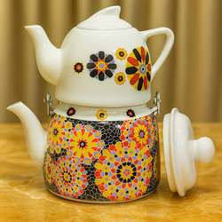 کتری قوری گلدار