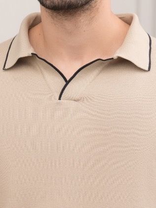 بافت یقه شکاری کرم sh400