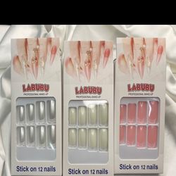 ناخن مصنوعی مدل فرنچ بسته 12 تایی