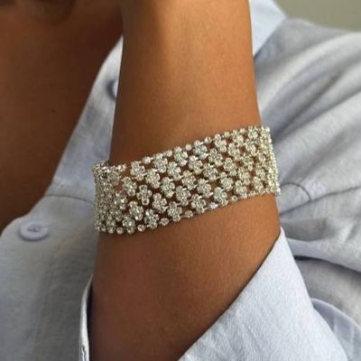 دستبند جواهری فول نگین