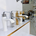 شیر روشویی اسناپل مدل بامبو | طراحی مدرن، بدنه برنجی مقاوم و پرلاتور کاهنده مصرف آب