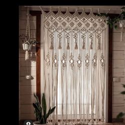 پرده مکرومه دست بافت