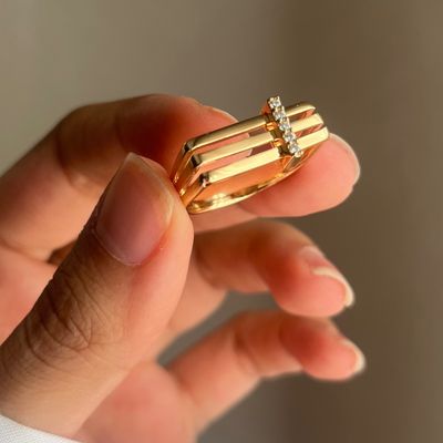 انگشتر 3لاین نگین ریلی