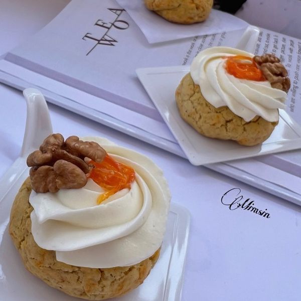 کوکی هویج با کرم پنیری و مربای هویج دستساز