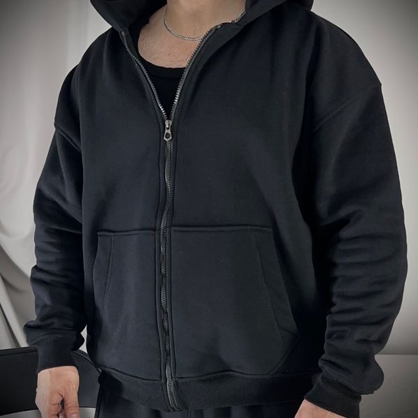 831- سویشرت بیسیک مشکی سه نخ پنبه