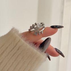 انگشتر جواهری قلب و خوشه