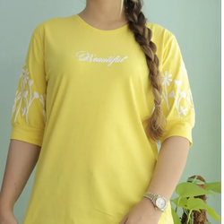 تیشرت آستین سه ربع زنانه باینت مدل 815-3 رنگ آجری