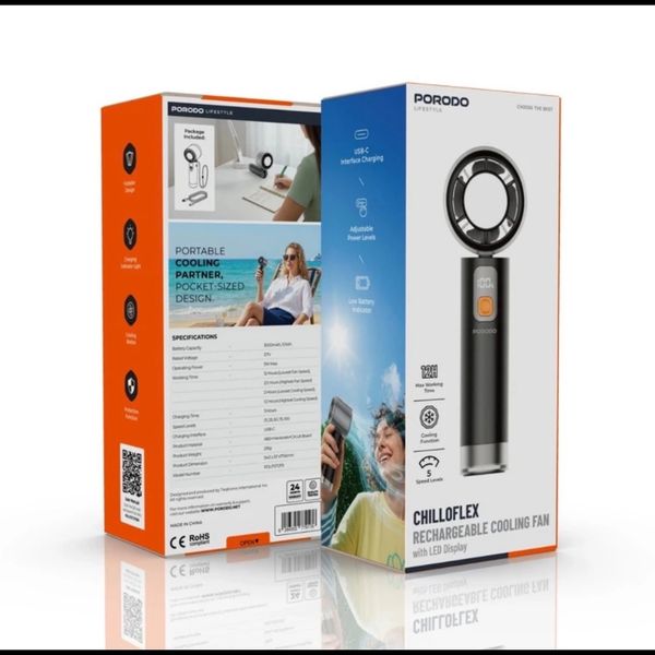 پنکه شارژی و سرمایشی Porodo Chilloflex مدل CF9
