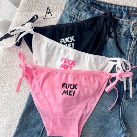 شورت فانتزی بغل گره ای چاپی FUCKME