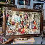 تابلو فرش تاجگذاری سلیمان سایز 100x140