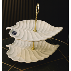 شیرینیخوری 2 طبقه طرح برگ