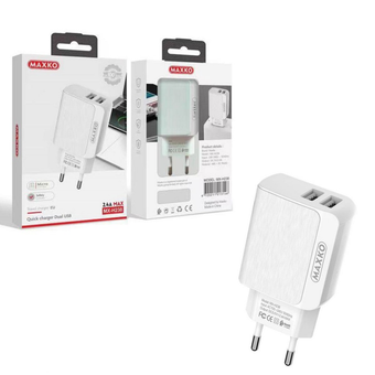 آداپتور شارژر 2 پورت USB همراه کابل میکرو مکسکو مدل MX-H268