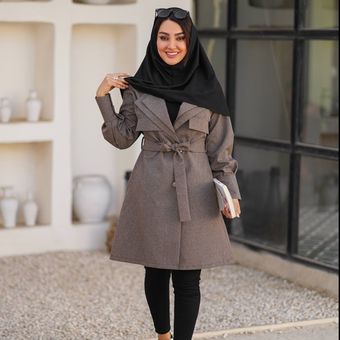مانتو دو یقه پرشیا کوتاه👩🏻‍🎓