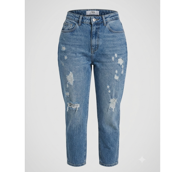 شلوار جین مام فیت زارا   zara 201