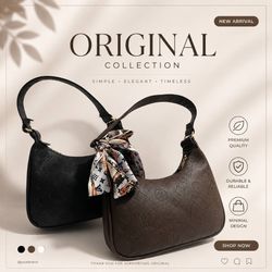 کیف چرم مصنوعی اسکراف دار