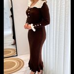 پیراهن بافت پینترستی چین دار