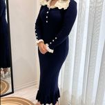 پیراهن بافت پینترستی چین دار