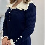 پیراهن بافت پینترستی چین دار