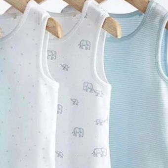 بادی نوزادی برند next سفید با ستاره های آبی