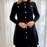 پیراهن پینترستی دکمه طلایی