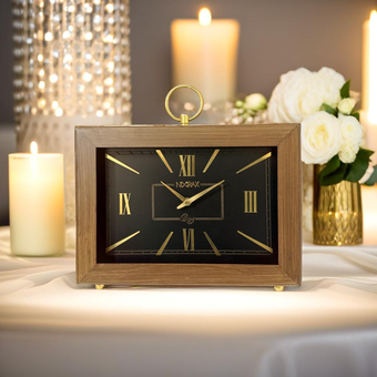 ساعت رومیزی چوبی نوراکس مدل 321