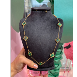 گردنبند بلند ونکلیف 10 گل سبز