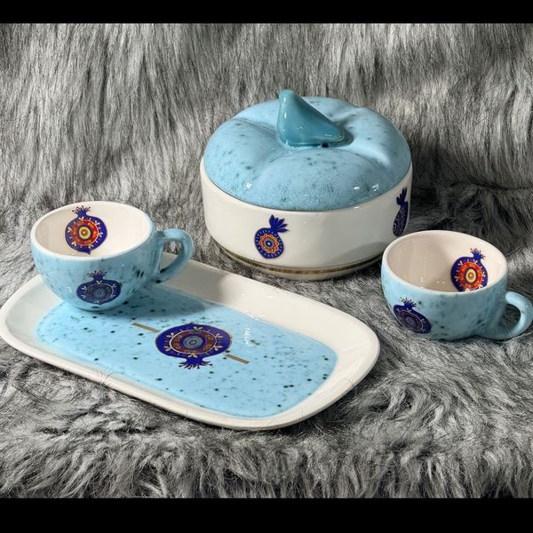 شکلات خوری انار فیروزه (طلاکوب)