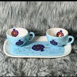 ست دونفره انار فیروزه (طلاکوب)