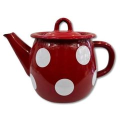 قوری لعابی یک لیتری رنگ قرمز کد 131