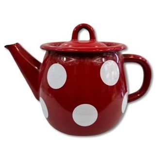 قوری لعابی یک لیتری رنگ قرمز کد 131