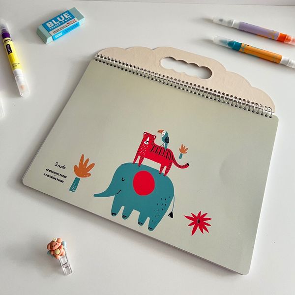 دفتر نقاشی بزرگ (سیمی و دستگیره دار)