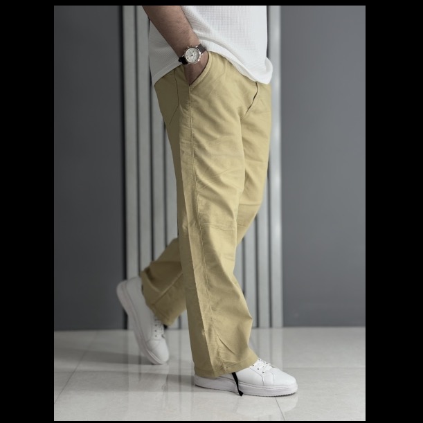 شلوار بگ کتان نیل