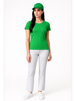 ست تی شرت آستین کوتاه و شلوار زنانه آریان نخ باف مدل 2673*205