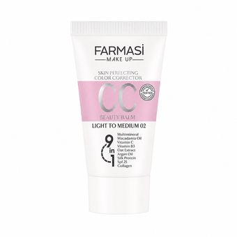 سی سی کرم فارماسی مدل لایت تو مدیوم 02 | Farmasi CC Color Control Cream –light to medium 02