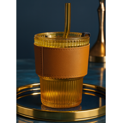 ماگ دسته چرم نارنجی