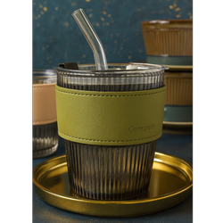 ماگ دسته چرم سبز